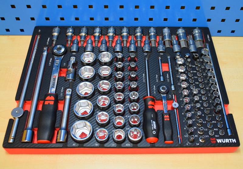 Würth Zebra Tool Kit Ratchet Box Socket Set eBay